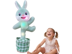 Conejo De Peluche Para Bebés, Parlante, Bailable E Interactivo Para Niños Pequeños, Color Azul. Panoona