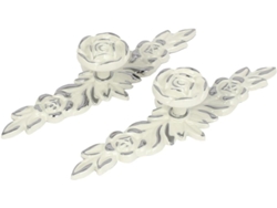 Piezas Tirador Armario Aleación Zinc Diseño Rosa, Color Blanco, 2 (eb7b9aadc11075605659b6d257768dbc)