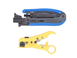 Kit de herramientas portátiles y ajustables para crimpar y pelar cables coaxiales