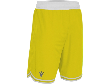 Pantalones Cortos para Hombre MACRON thorium Blanco, Amarillo para Baloncesto (5XL)