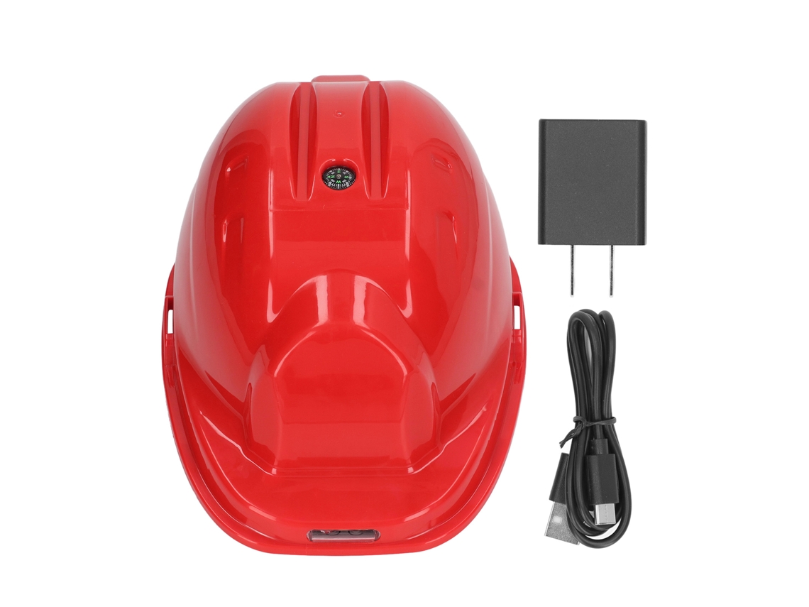 Casco de seguridad con ventilador solar, puerto USB, ajustable, para trabajos al aire libre, construcción y soldadura | Sin marca