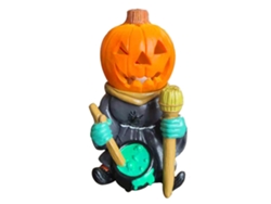 Linterna De Mesa De Resina Con Forma De Calabaza Y Caballero Para Halloween, Decoración Nocturna Para Jardín Infantil.