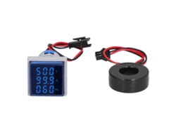 Lâmpada Indicadora Led Digital Quadrada 3-display Sinal 60-500v Ac0-100a St17vah Azul