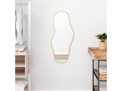 Espejo de pared dorado 80x35 cm N/A