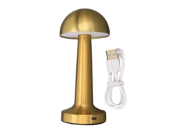 Bj-lâmpada De Mesa Portátil Recarregável Sem Fio 3 Temperaturas De Cor Controle Táctil Para Quarto Dourado