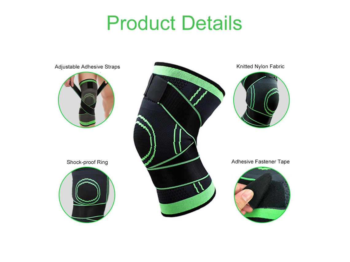 Rodillera Deportiva Transpirable Y Ajustable Con Correa Para Correr, Ciclismo, Baloncesto Y Entrenamiento.
