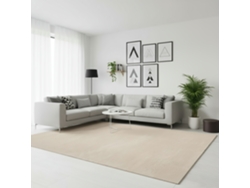 Rugura - Alfombra Lavable Y Antideslizante De Salón O Habitación, Lisa, De Pelo Corto, Suave, 100x200cm, Beige