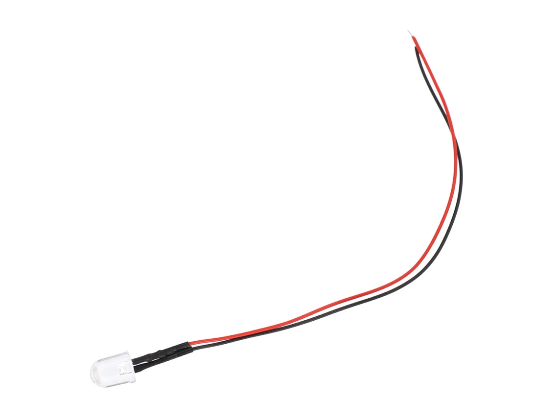 2026as-20 unidades de diodos emisores de luz (LED) de 12 V precableados con cable de 20 cm, LED esférico transparente concentrado blanco de 10 mm