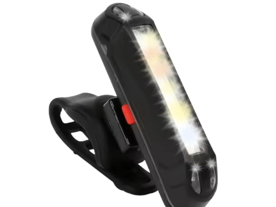Luz trasera compacta para bicicleta/luz delantera de seguridad vial, accesorios, 5 modos, rojo y blanco, montaje flexible, luces Jytgalx