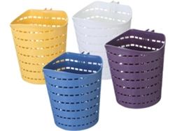 4 Piezas Cesta Almacenamiento Giratoria Montada Pared Plástico Pp Cocina Colgando Gancho Diseño Ahorro Espacio