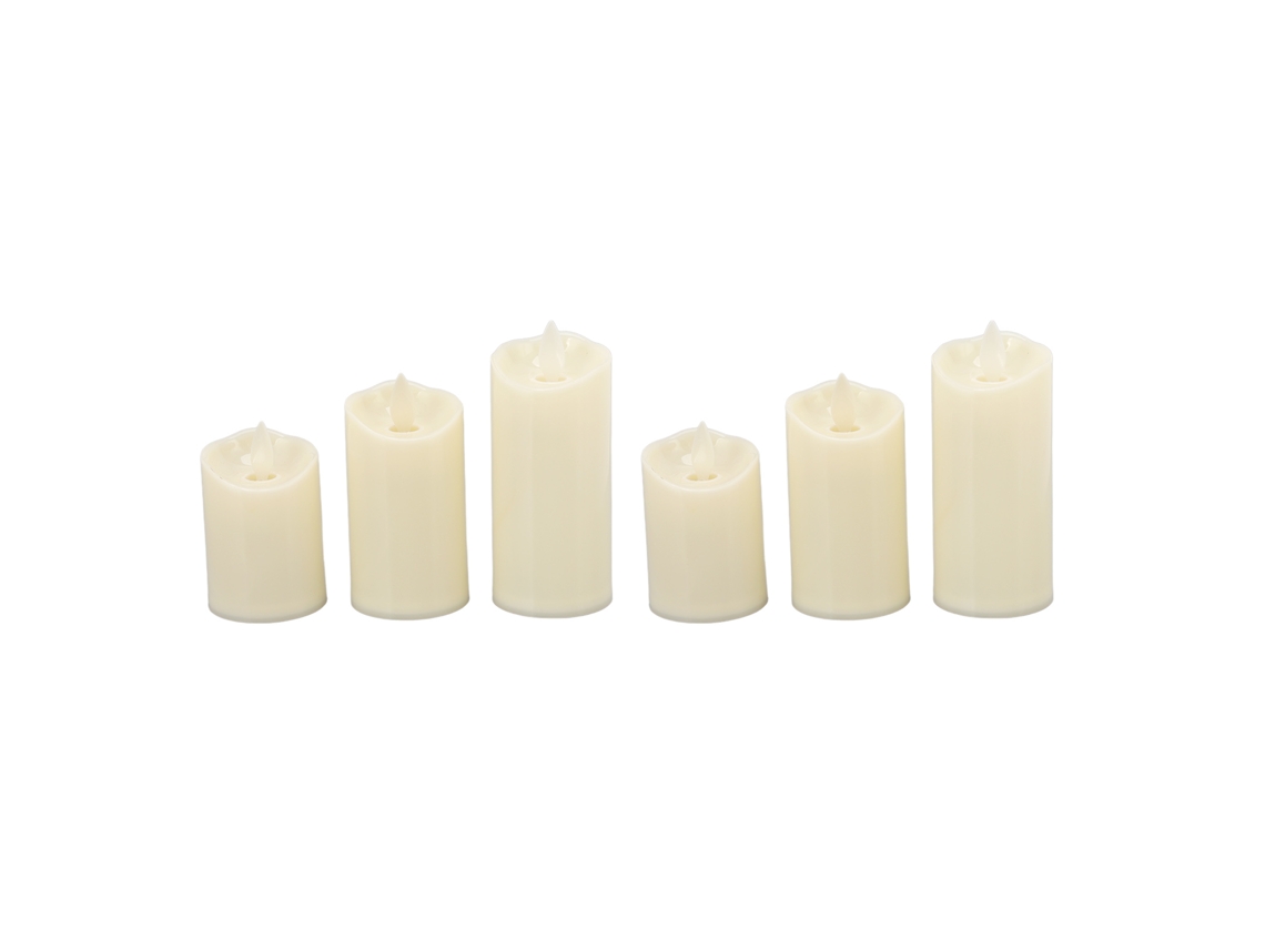 2026-6 Piezas Velas Led Sin Llama Con Batería Simulación Lámpara De Vela Electrónica Para Decoración De Fiesta