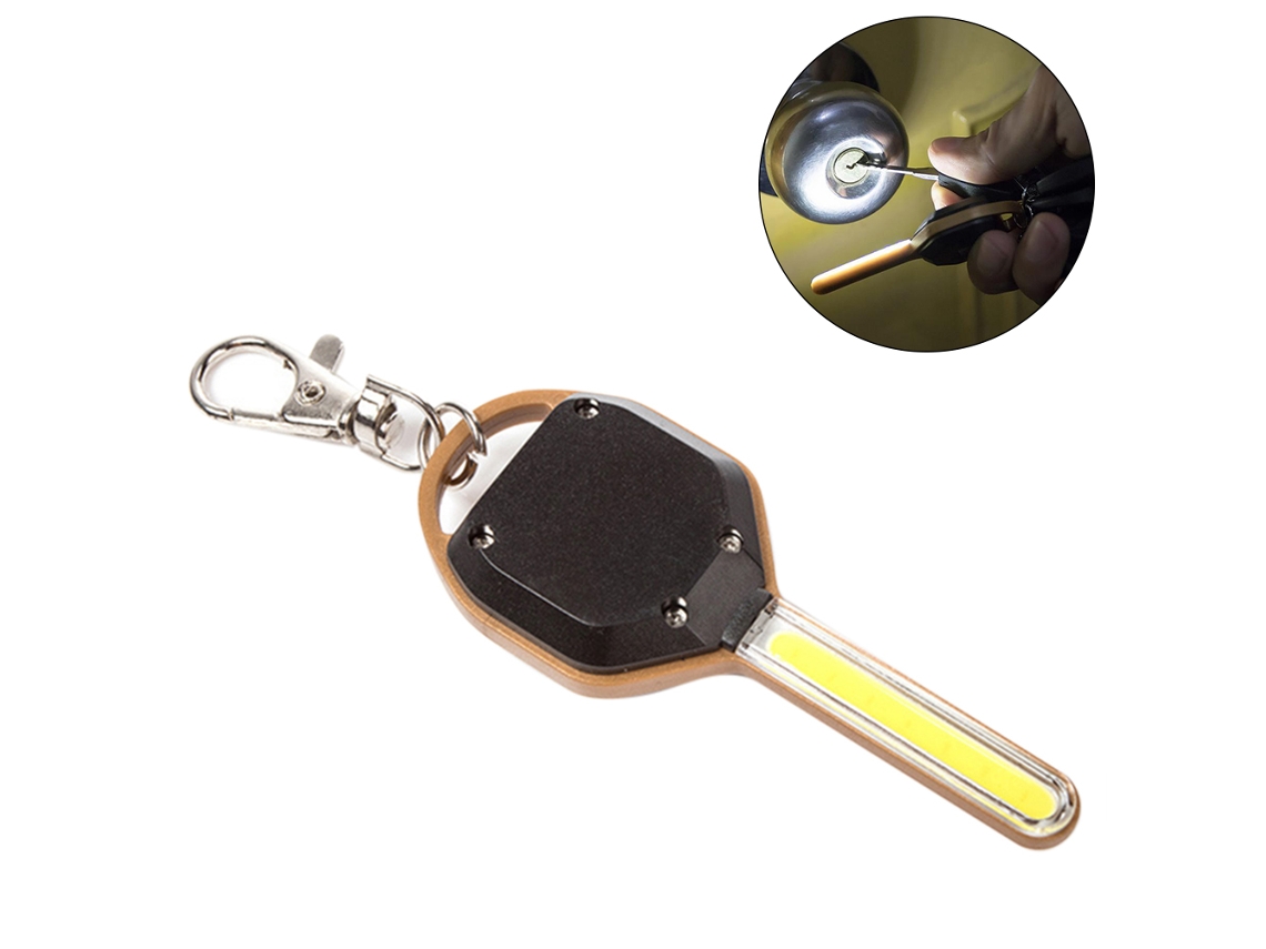 Mini linterna de camping súper brillante con LED COB en forma de llave CHABERLU