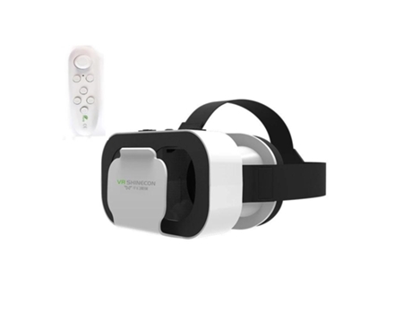 Mini Gafas de Realidad Virtual SLOWMOOSE 3D con Control Blanco