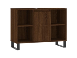 Mueble de baño de madera de roble, marrón, MAISON EXCLUSIVE (80x33x60 cm)
