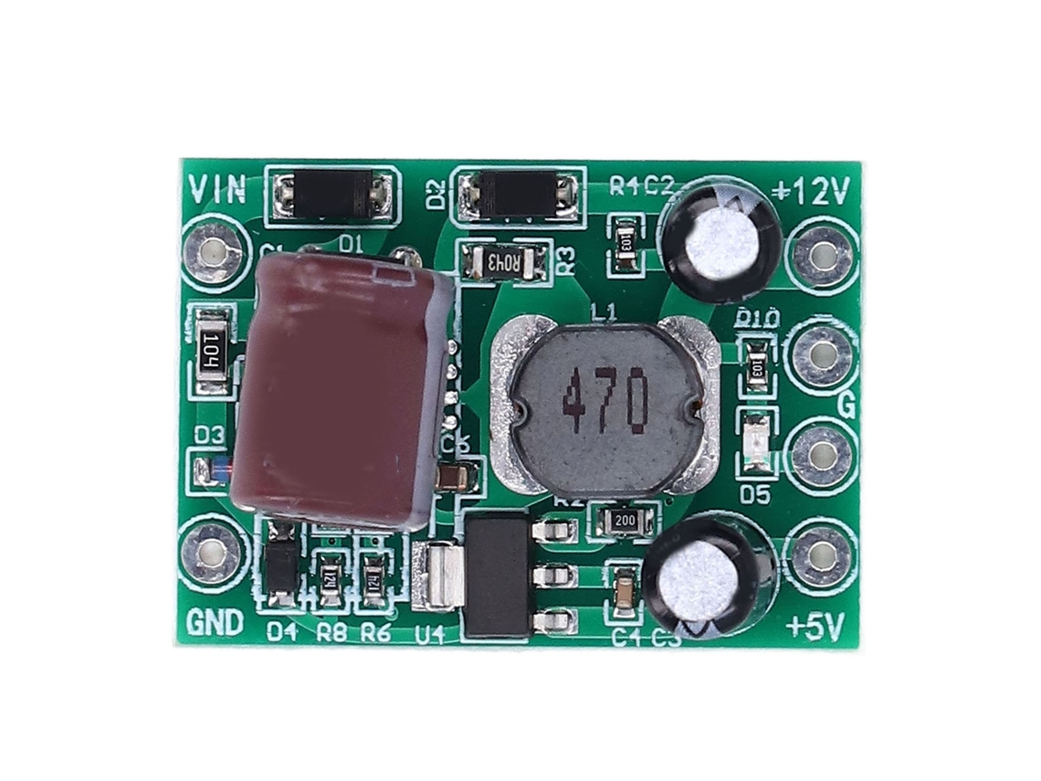 Módulo Convertidor De Fuente De Alimentación Reductora, Regulador De Voltaje De 2 Vías, De 24-100 V Cc A 5 V Cc Y 12 V Cc.