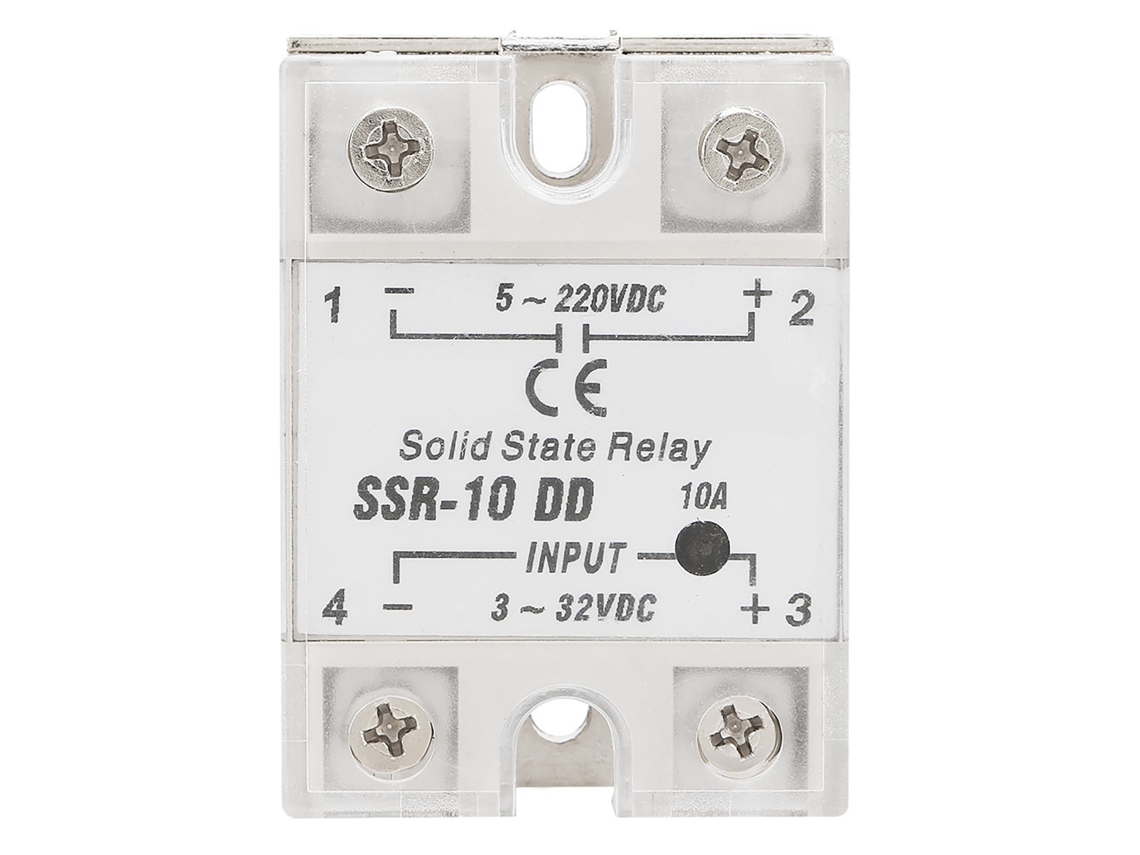 Relé De Estado Sólido Ssr-10 10a 5-220vdc Para Automatización Industrial