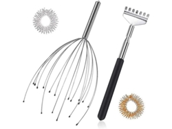 Masajeador De Cabeza Con 20 Dedos Y Raspador De Espalda, Kit Completo De Relajación.