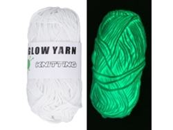 2026 hilo Grueso Luminoso 164ft Diy Poliéster Tejer Glow Hilo tejido para Alfombra Sweater Beanie Color 1