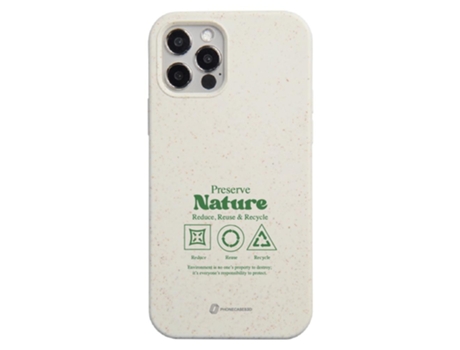 Funda Móvil Oficial Compostable Base para iPhone 12 PHONECASES3D Blanco