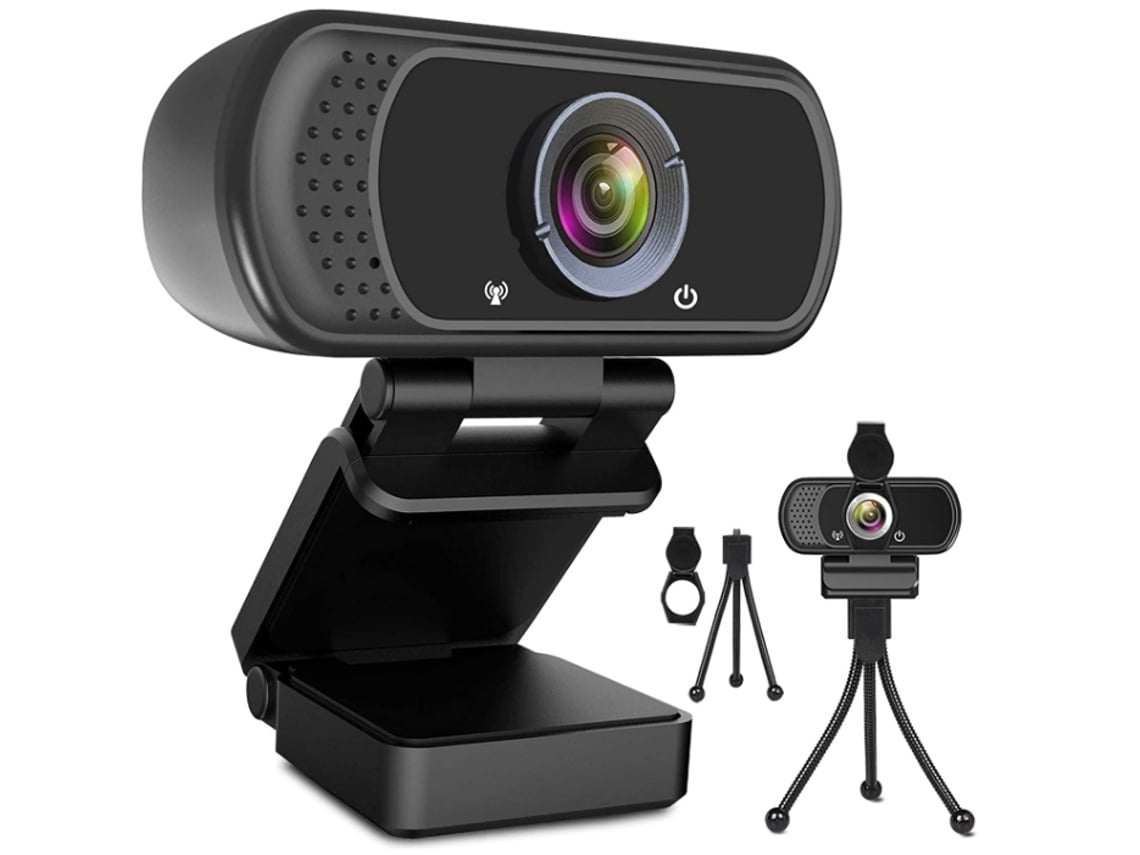 Webcam Hd 1080P Web Camera Usb Pc Computer Webcam con micrófono Laptop Desktop Full Hd Camera Video Webcam 110 Degree Widescreen Black