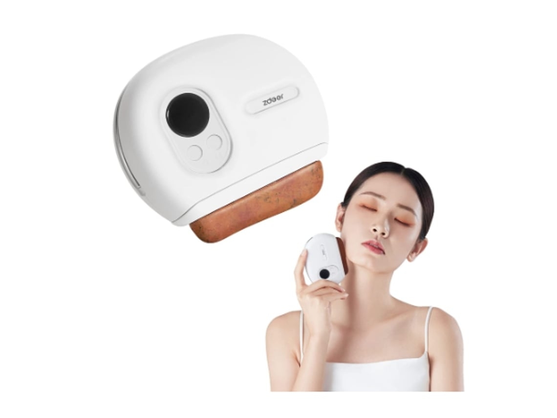 Masajeador facial Yunzii Gua Sha con piedra raspadora para eliminación de arrugas, antienvejecimiento, lifting de la piel y reducción de la hinchazón de los ojos.