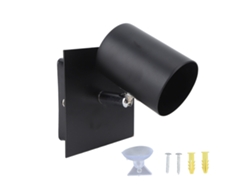 Portalámparas Gu10 Negro, Base De Lámpara Moderna, Metal, Techo, Montaje En Pared, Convertidor Bombi