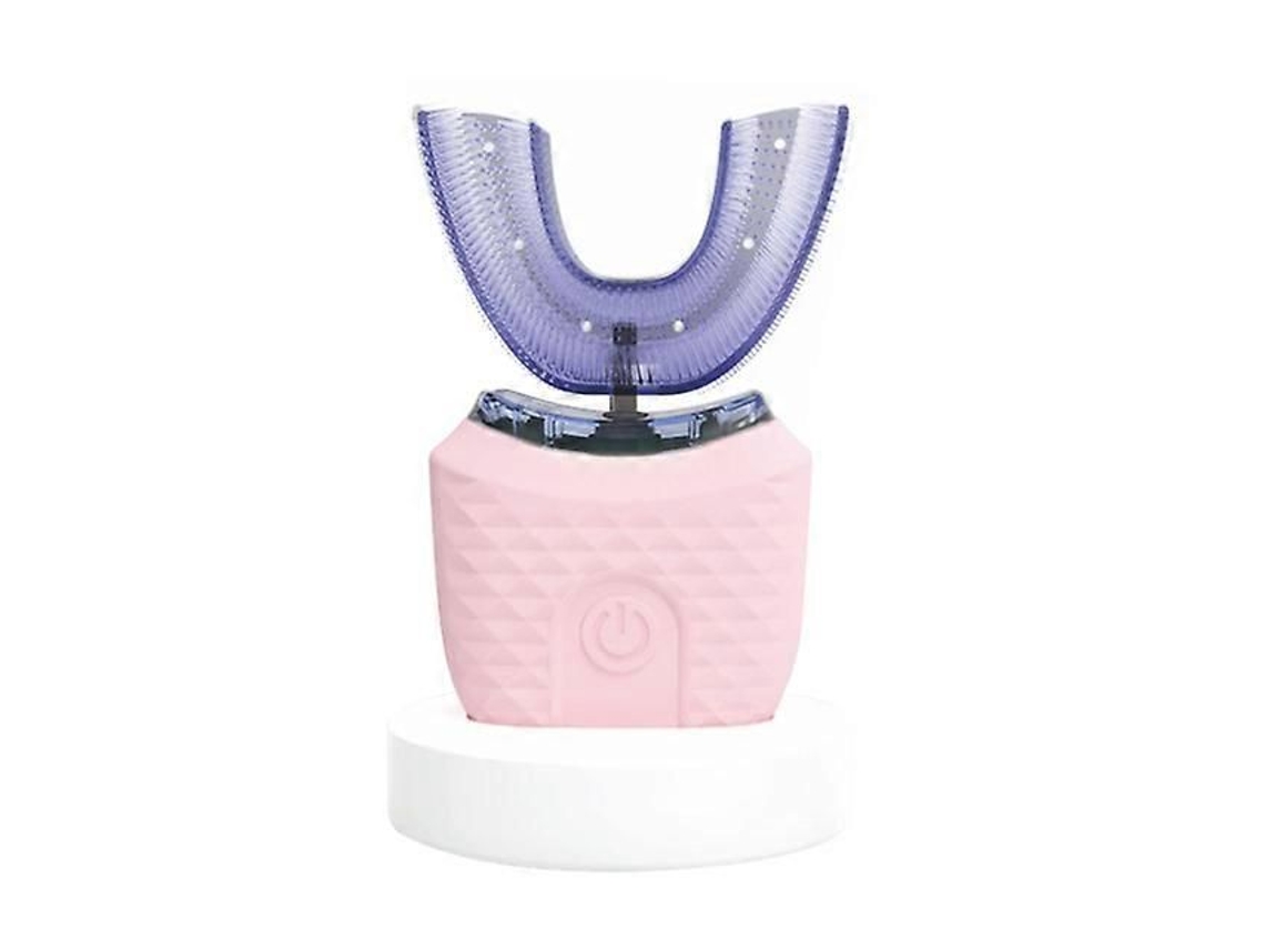 Escova de dentes elétrica ultrassônica em formato de U para adultos, escova de dentes automática 360° para clareamento completo da boca sem necessidade de limpeza, escova portátil.