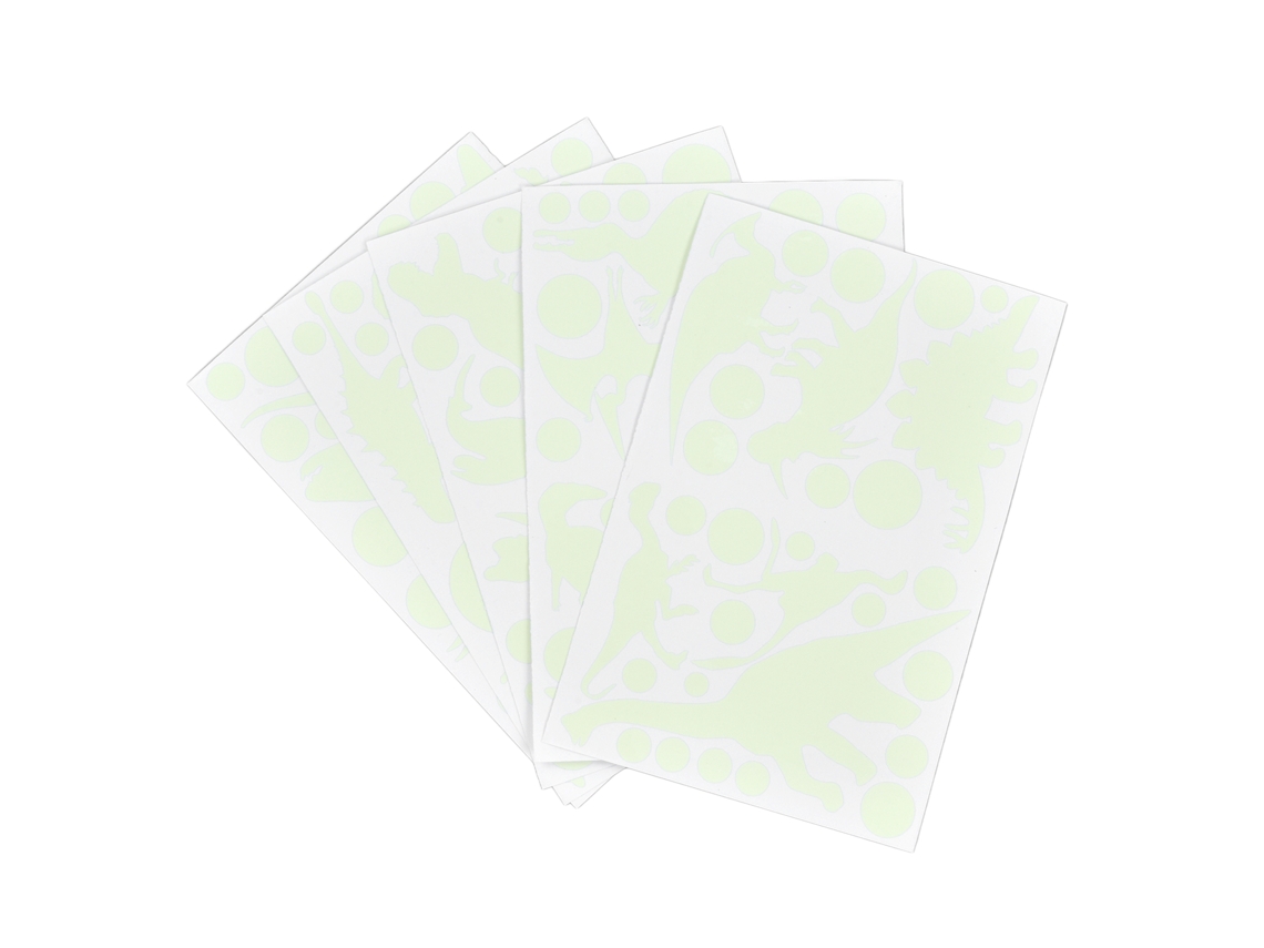 Pegatinas luminosas de dinosaurios para la pared de la habitación infantil - 5 unidades