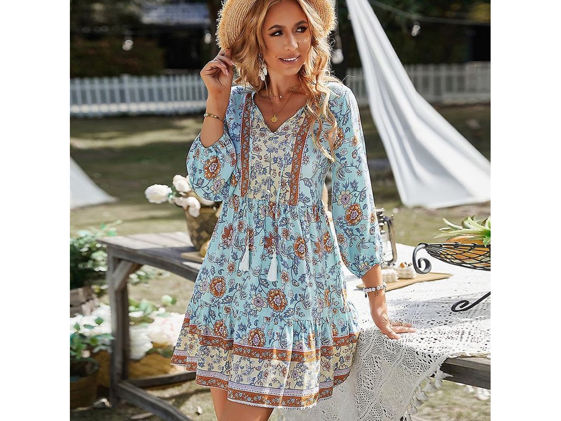 2026-vestido Corto De Ocio Independiente Para Vacaciones Primavera-verano 2022 Con Flores Ropa Mujer