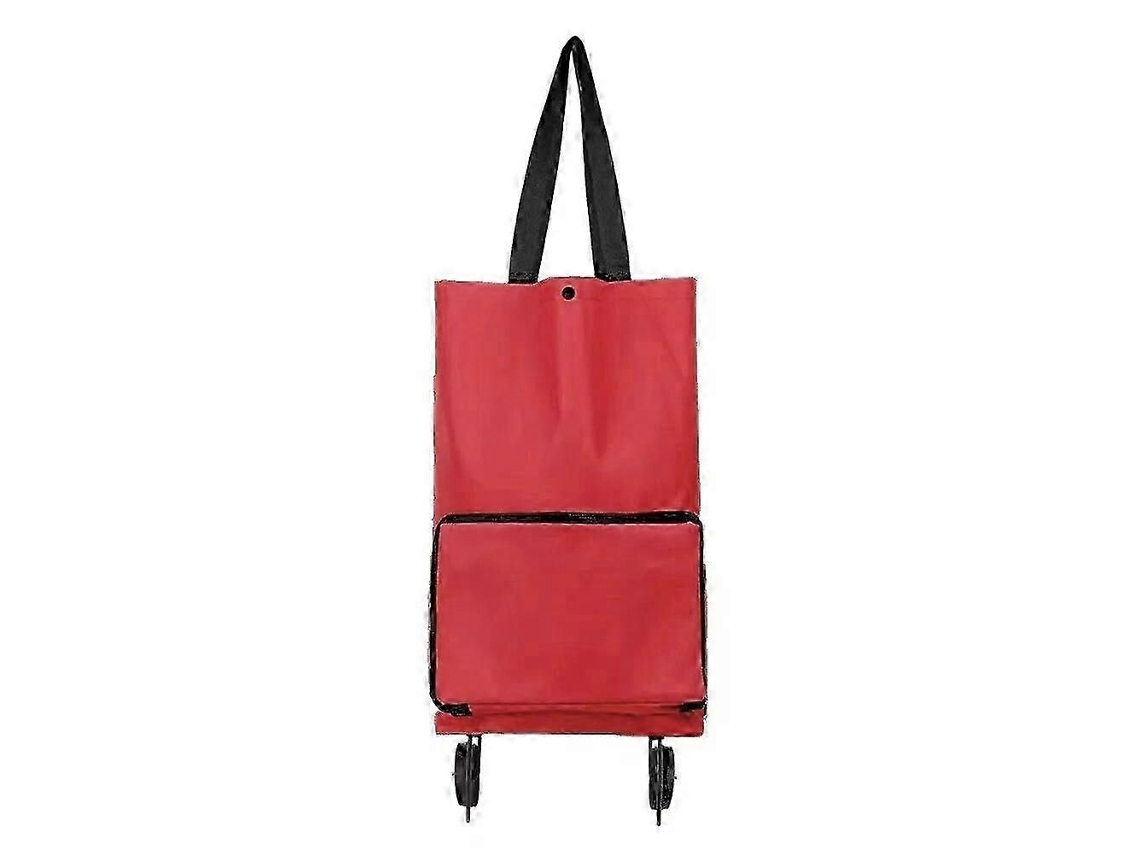 Carrito de compra plegable portátil con ruedas, multifuncional, reutilizable, de tela no tejida, tamaño supermercado, GOKOCO