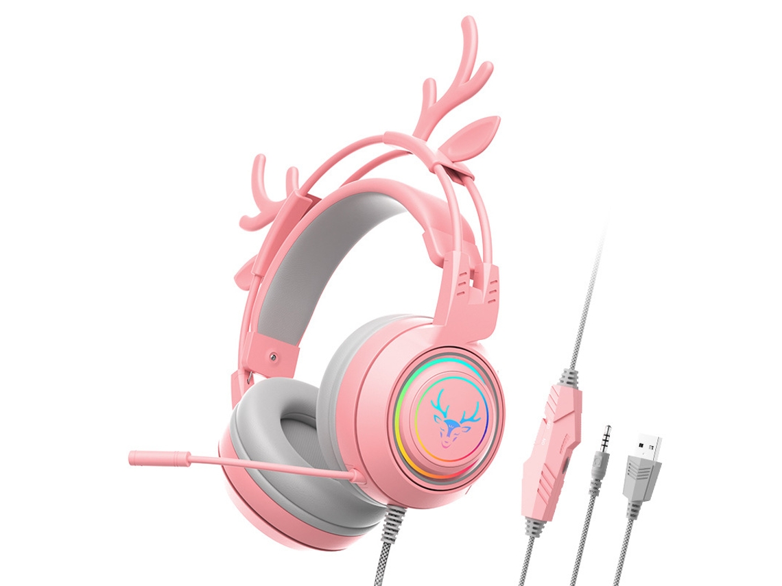 SZSMART X-Ej015 Auriculares con cable (Over-Ear - Micrófono - Cancelación de ruido - Rosa)