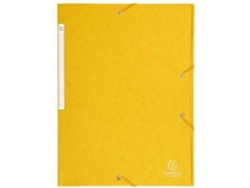 Carpeta de Cartón A4 EXACLAIR Amarillo con 3 Pestañas (150 Hojas)