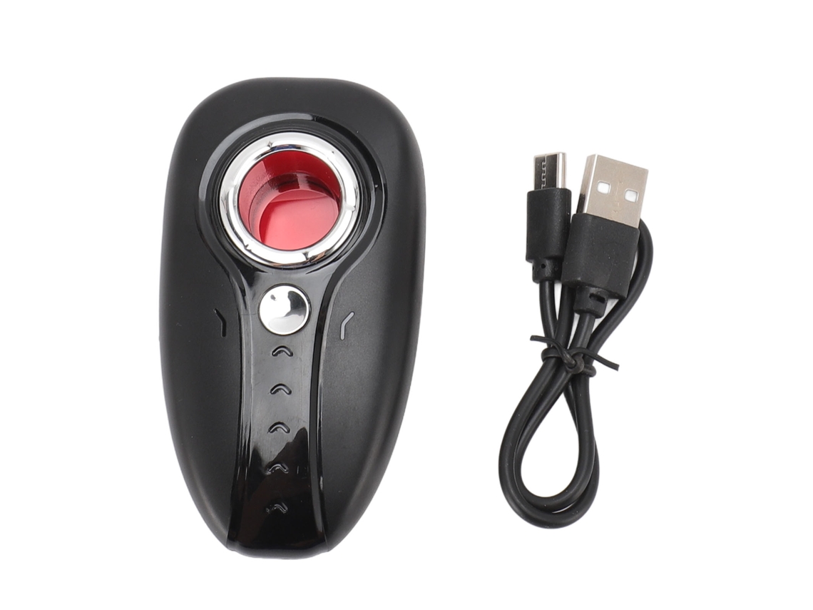 Detector de señal RF con 5 niveles de sensibilidad, portátil y profesional para cámaras y dispositivos de rastreo GPS.