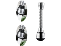Aerador Giratorio Para Grifos, Ajustable 360 Grados Con Manguera Extensible De 10cm Ahorro De Agua