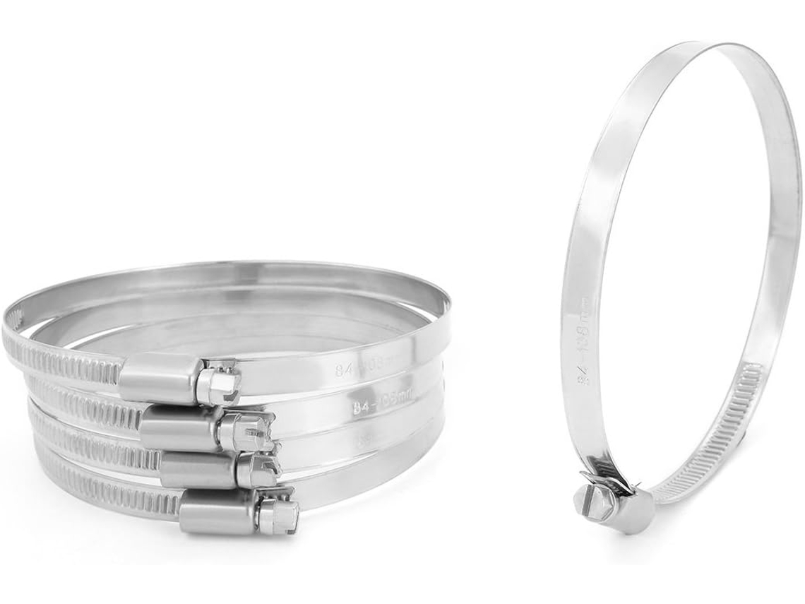 Abrazadera Para Manguera Tipo Alemán De Acero Inoxidable 201 Con Rango De Diámetro De 84 Mm A 108 5