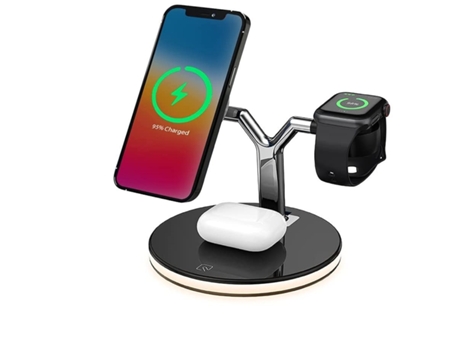 Estación de Carga Sem Magsafe Dock Carregamento para iPhone 12 YIZHOOD Negro