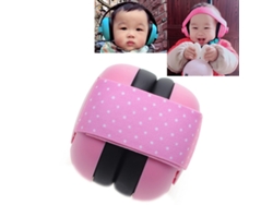 Protectores de orejas elásticos ajustables para bebés recién nacidos - Rosa