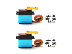 2 servos digitales de alto torque de 25 kg y 180° con engranajes de acero inoxidable para coches de control remoto a escala 1/8 y 1/10 con brazo de 25 t