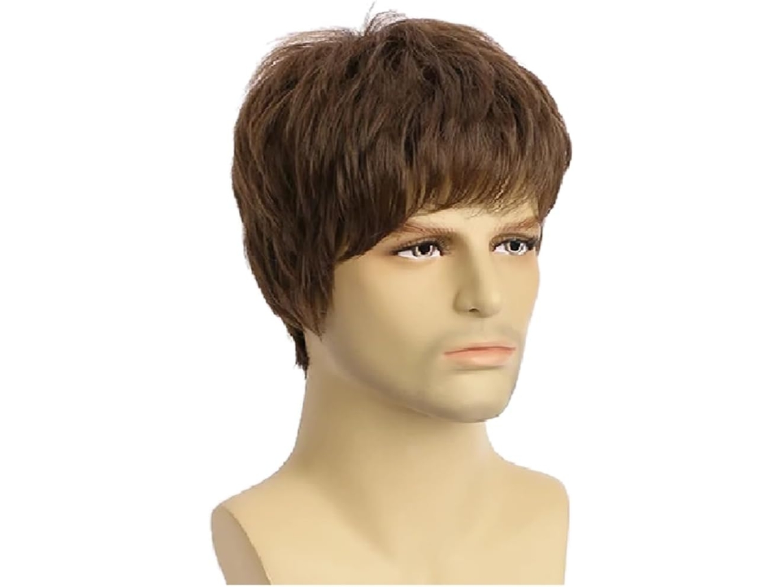 Pelucas Sintéticas De Pelo Corto Y Rizado Natural Para Jóvenes, Hechas De Fibra Resistente.