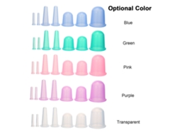 7pcs Vasos De Masaje De Silicona En 4 Tamaños Para Cuidado Corporal Y Facial