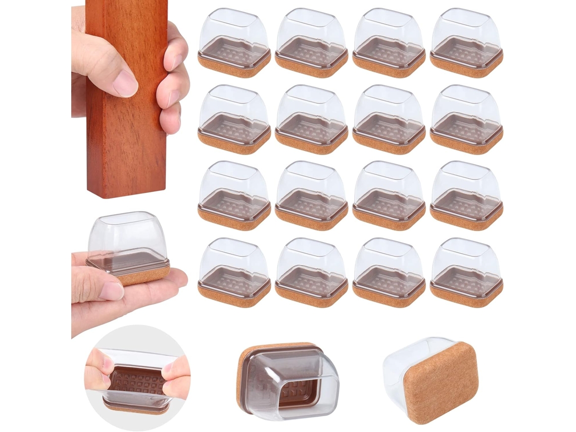 Juego de 16 protectores de silicona transparente