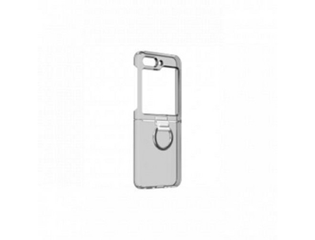 Funda Anillo Metálico para Samsung Galaxy Z Flip 5 Metal Transparente