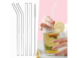 Pajitas de vidrio universales, lavables y resistentes a altas temperaturas, ideales para té de burbujas. Una excelente idea para regalar. Rosewell
