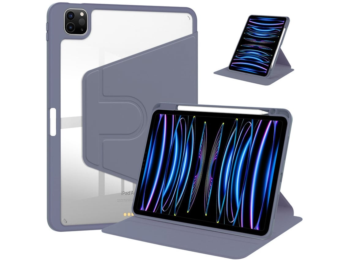 Capa Para Apple Ipad 11ª Geração 2025/10ª Geração 10.9 Com Ranhura Para Caneta Roxo Lavanda