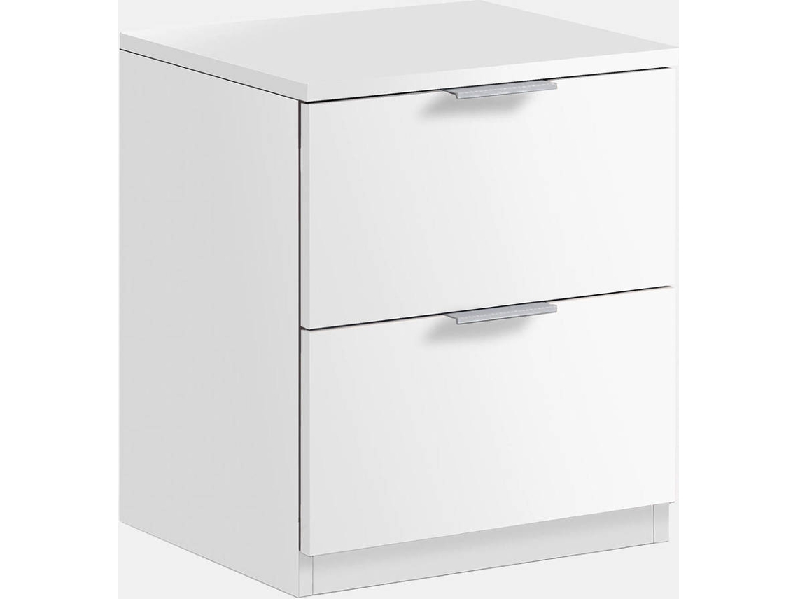 Mesa de Noche DMORA Blanco (Aglomerado de Melamina - 38x45x34 cm)