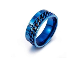 Anillo Giratorio Con Cadena De Acero Inoxidable, Fidget Spinner De Dedo, Regalo Clásico Roma Digital