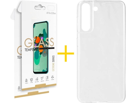 Kit Funda + 2 Protectores de Pantalla Samsung Galaxy S21 + Plus SKYHE Liso (Transparente)