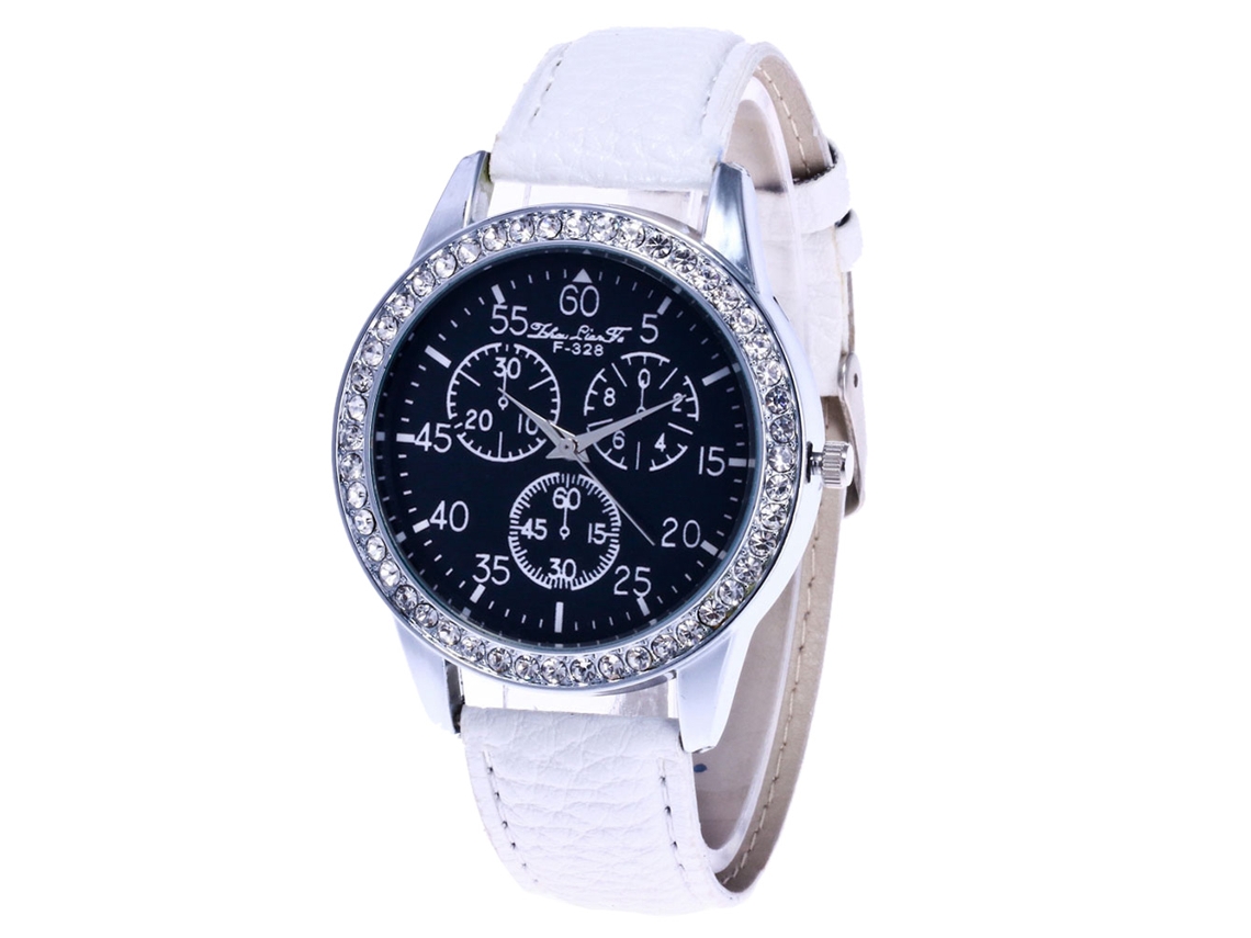Reloj De Pulsera Moderno Para Mujer, Analógico, De Cuarzo, Con Esfera Redonda, De Aleación Y Pedrería, Color Café.