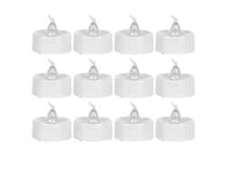 Bj-12 Peças De Velas Eletrônicas Led Com Luz Quente Inteligente E Temporizador Para Decoração Residencial
