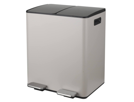 Cubo Basura SPIRELLA Pedal Retráctil Aliya 40L Topo Mate 2x20L compartimentos